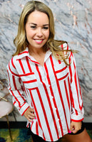 Amelia Top •Red Stripe•