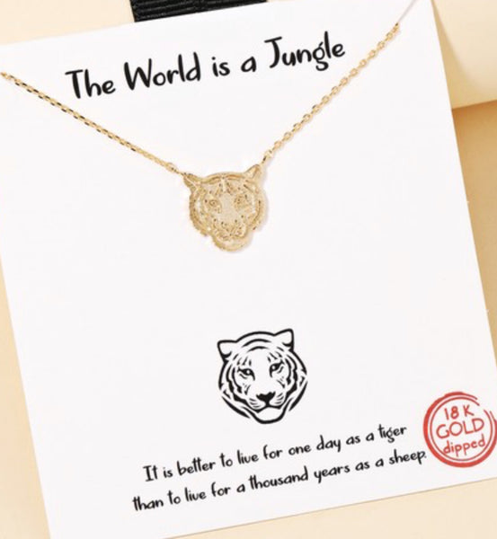 Tiger Necklace •gold or silver•