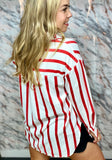 Amelia Top •Red Stripe•