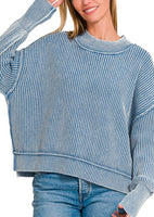 Evie Sweater • Dusty Blue