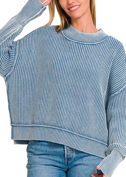 Evie Sweater • Dusty Blue